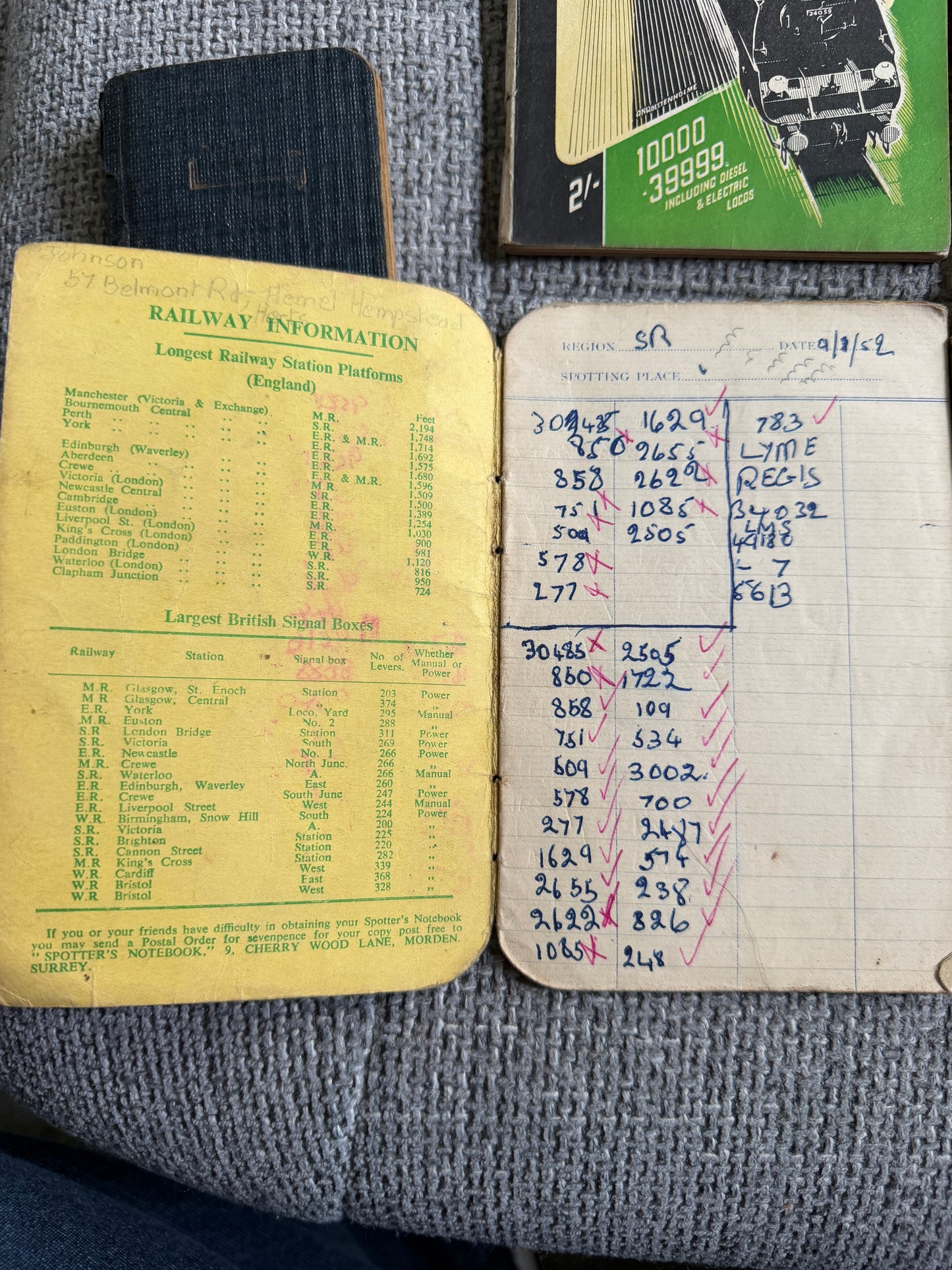 1940-52 Collection of 6 Railway booklets for Train Spotters all used in various conditions most published by Ian Allan