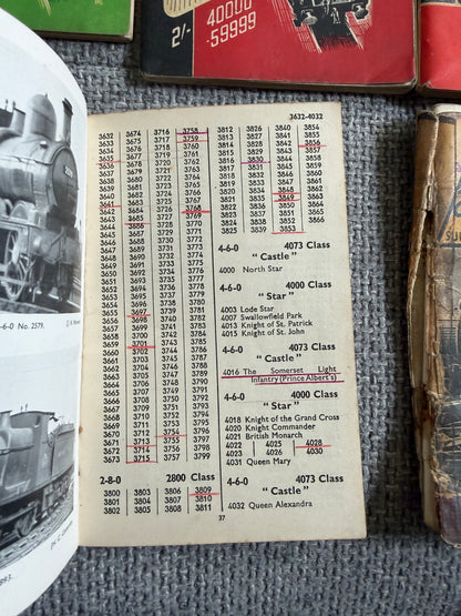 1940-52 Collection of 6 Railway booklets for Train Spotters all used in various conditions most published by Ian Allan