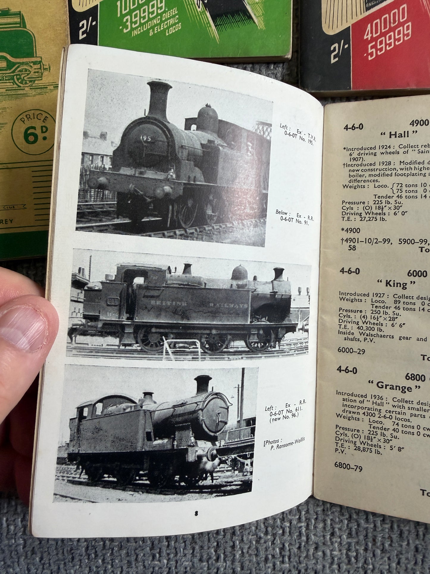 1940-52 Collection of 6 Railway booklets for Train Spotters all used in various conditions most published by Ian Allan