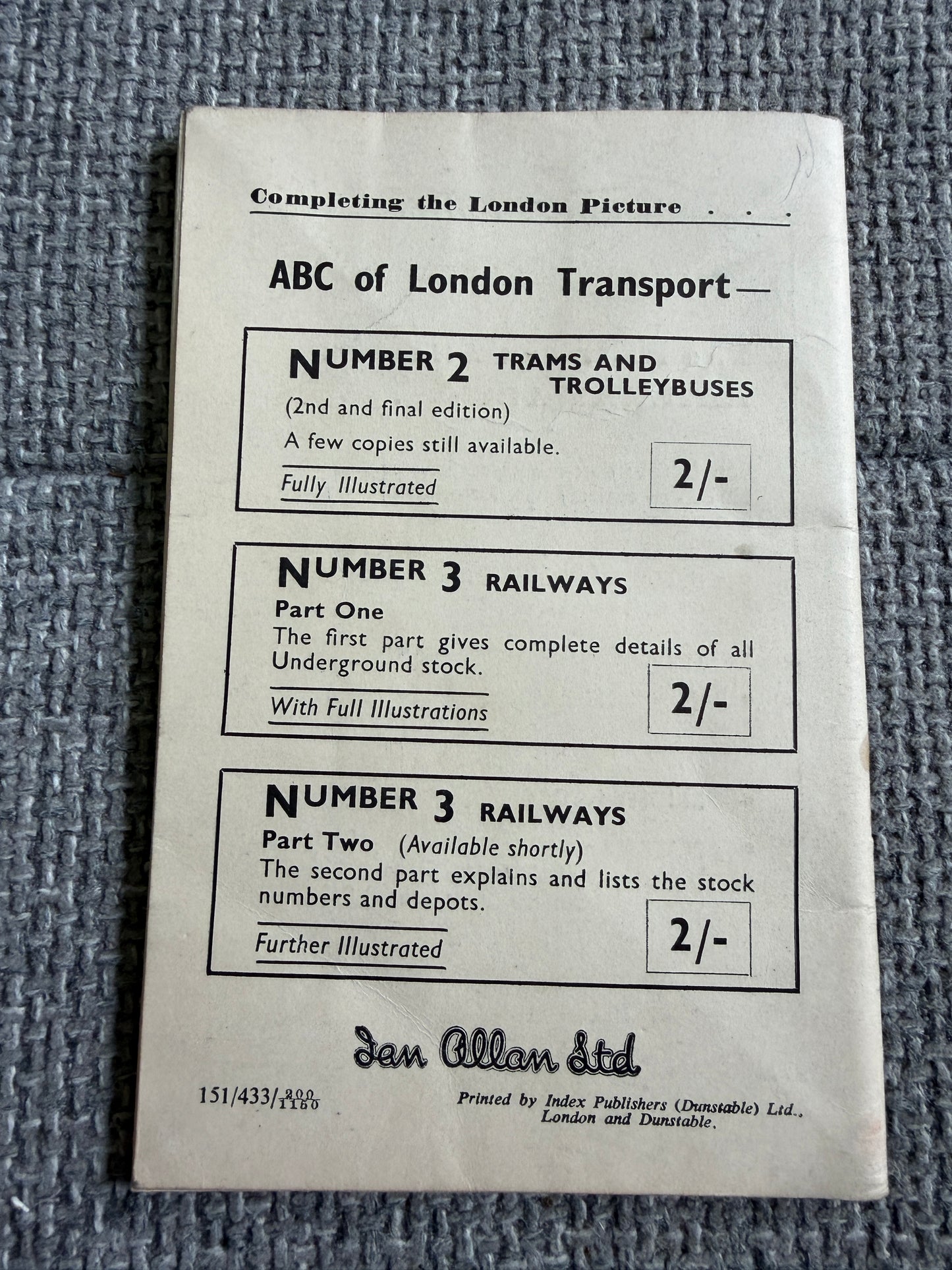 1950-52 ABC London Transport Buses & Coaches - E. J. Smith (Ian Allan Books)