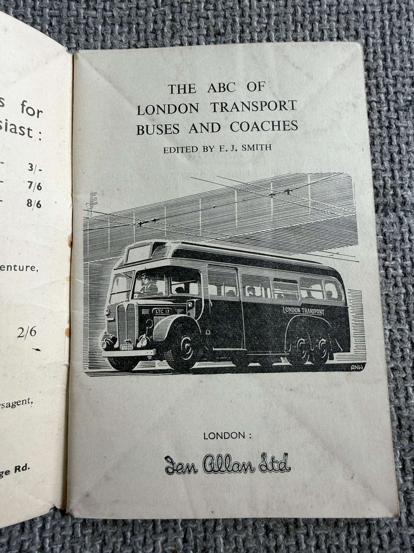 1950-52 ABC London Transport Buses & Coaches - E. J. Smith (Ian Allan Books)
