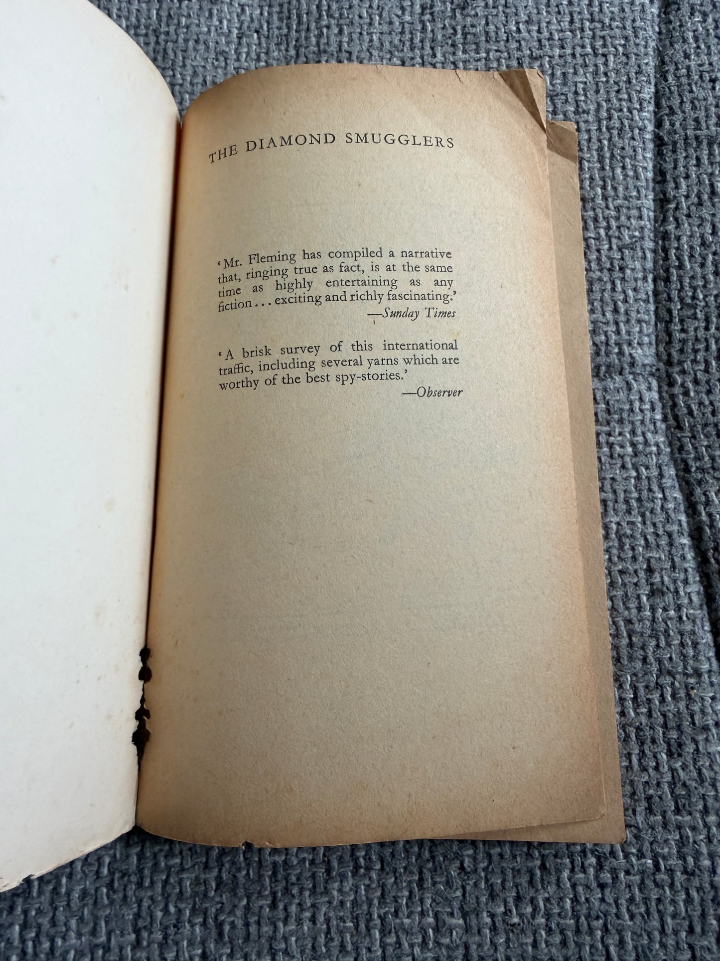 1963 The Diamond Smugglers - Ian Fleming (Pan Books G328)