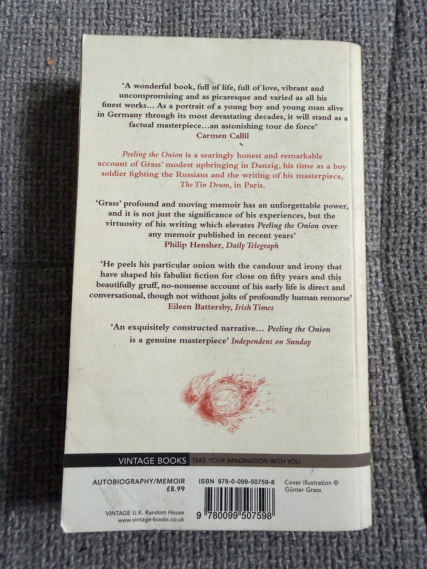 2008 Peeling The Onion - Günter Grass (Translated From German Michael Henry Heim) Vintage Books