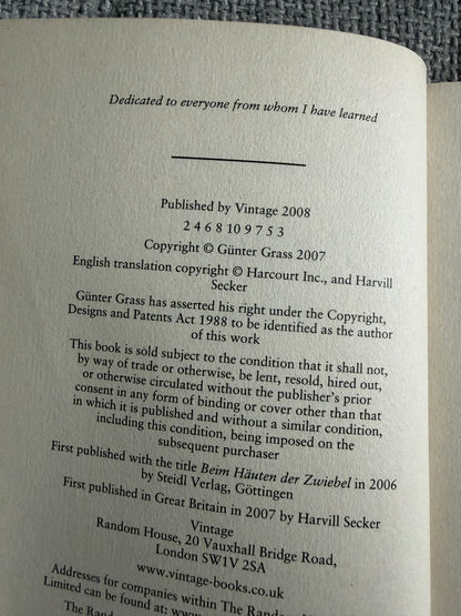 2008 Peeling The Onion - Günter Grass (Translated From German Michael Henry Heim) Vintage Books