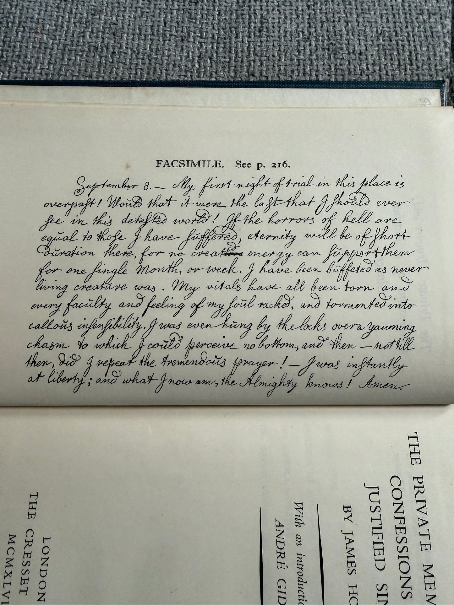1947 The Private Memoirs & Confessions Of A Justified Sinner - James Hogg (The Cresset Press)