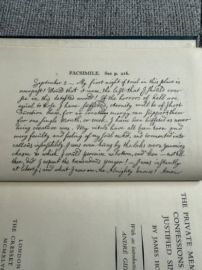 1947 The Private Memoirs & Confessions Of A Justified Sinner - James Hogg (The Cresset Press)