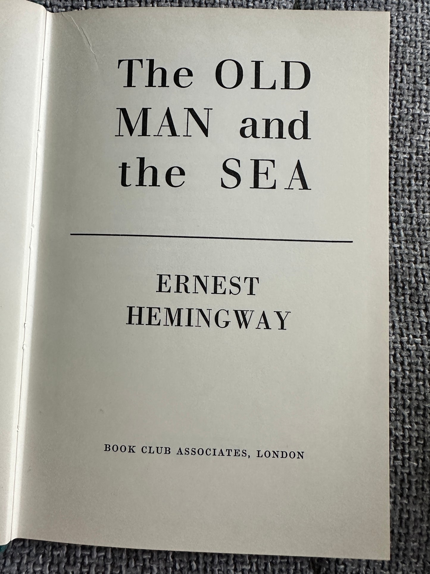 1968 The Old Man & The Sea - Ernest Hemingway (Book Club Special Edition)(Illustration C. F. Tunnicliffe & Raymond Sheppard)