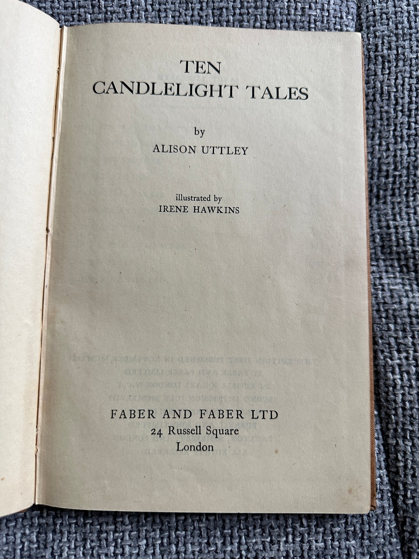 1948 Ten Candlelight Tales - Alison Uttley (Illust Irene Hawkins)Faber & Faber