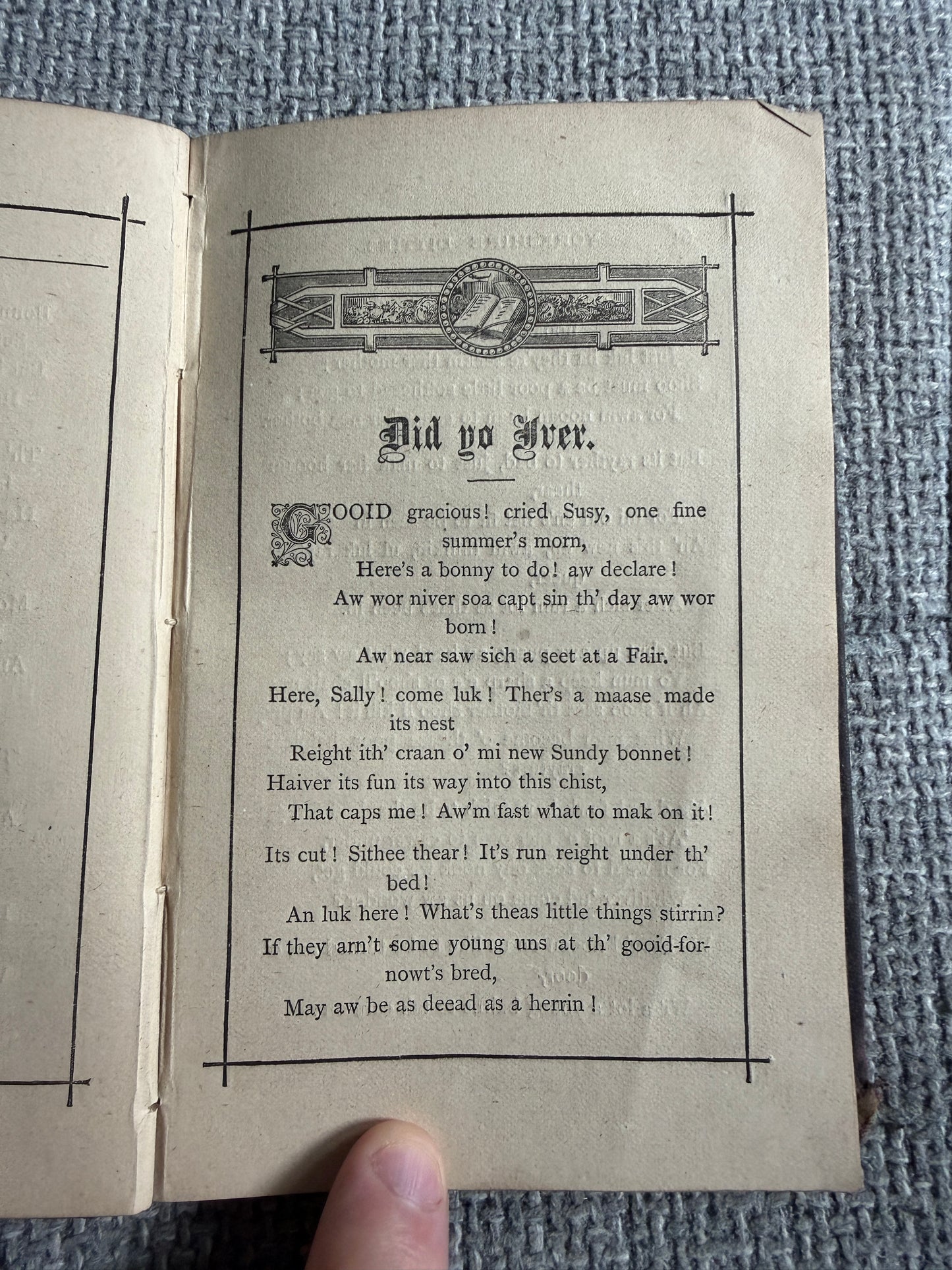 1898 Yorkshire Ditties (Second Series) John Hartley (William Nicholson & Sons)