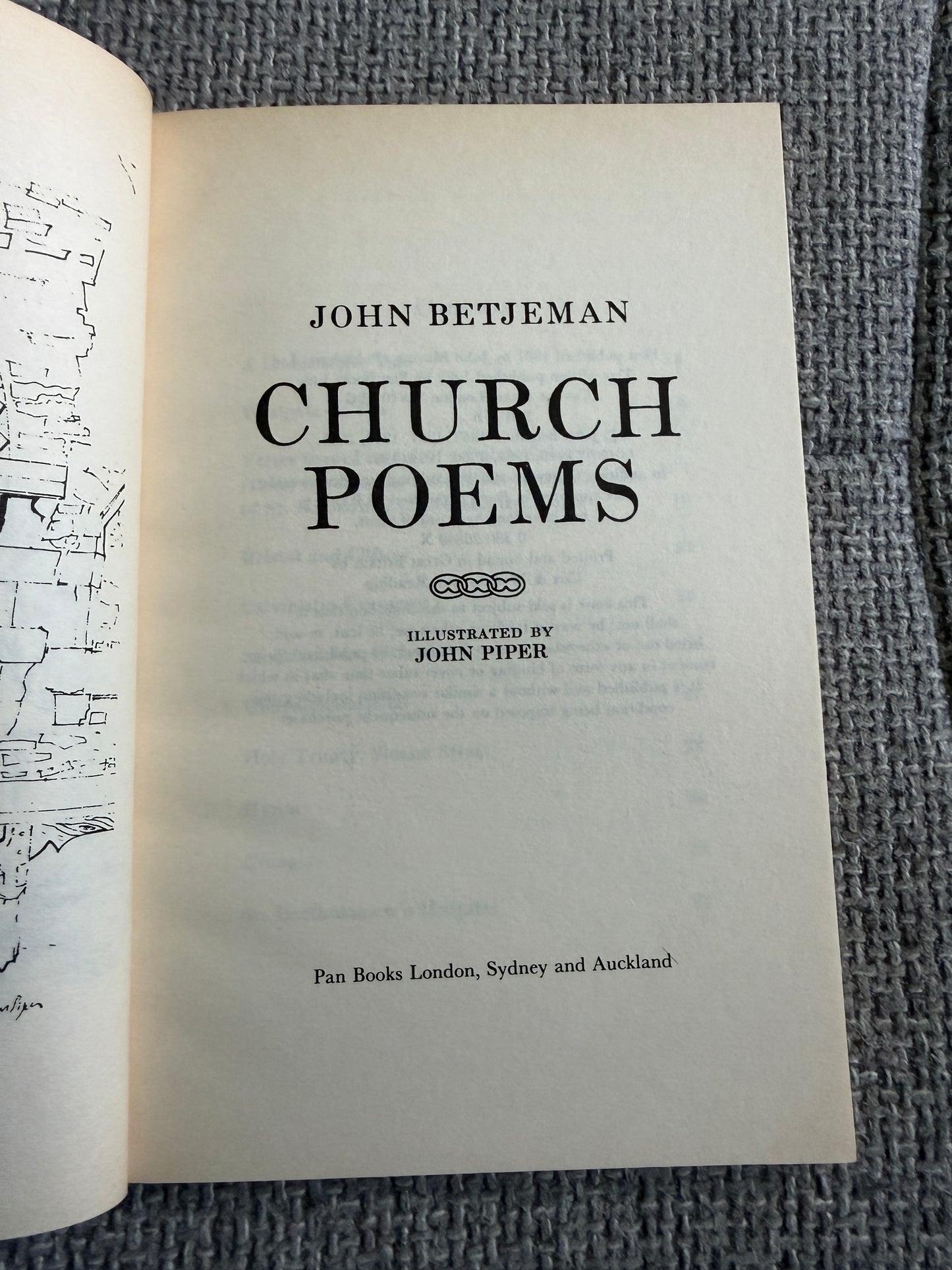 1982 Church Poems - John Betjeman (John Piper illust) Pan Books
