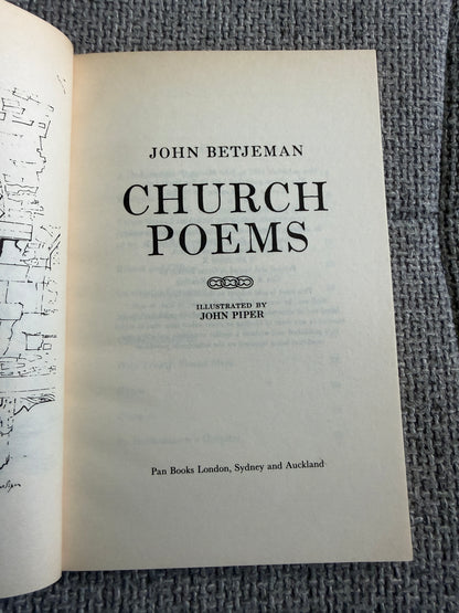 1982 Church Poems - John Betjeman (John Piper illust) Pan Books