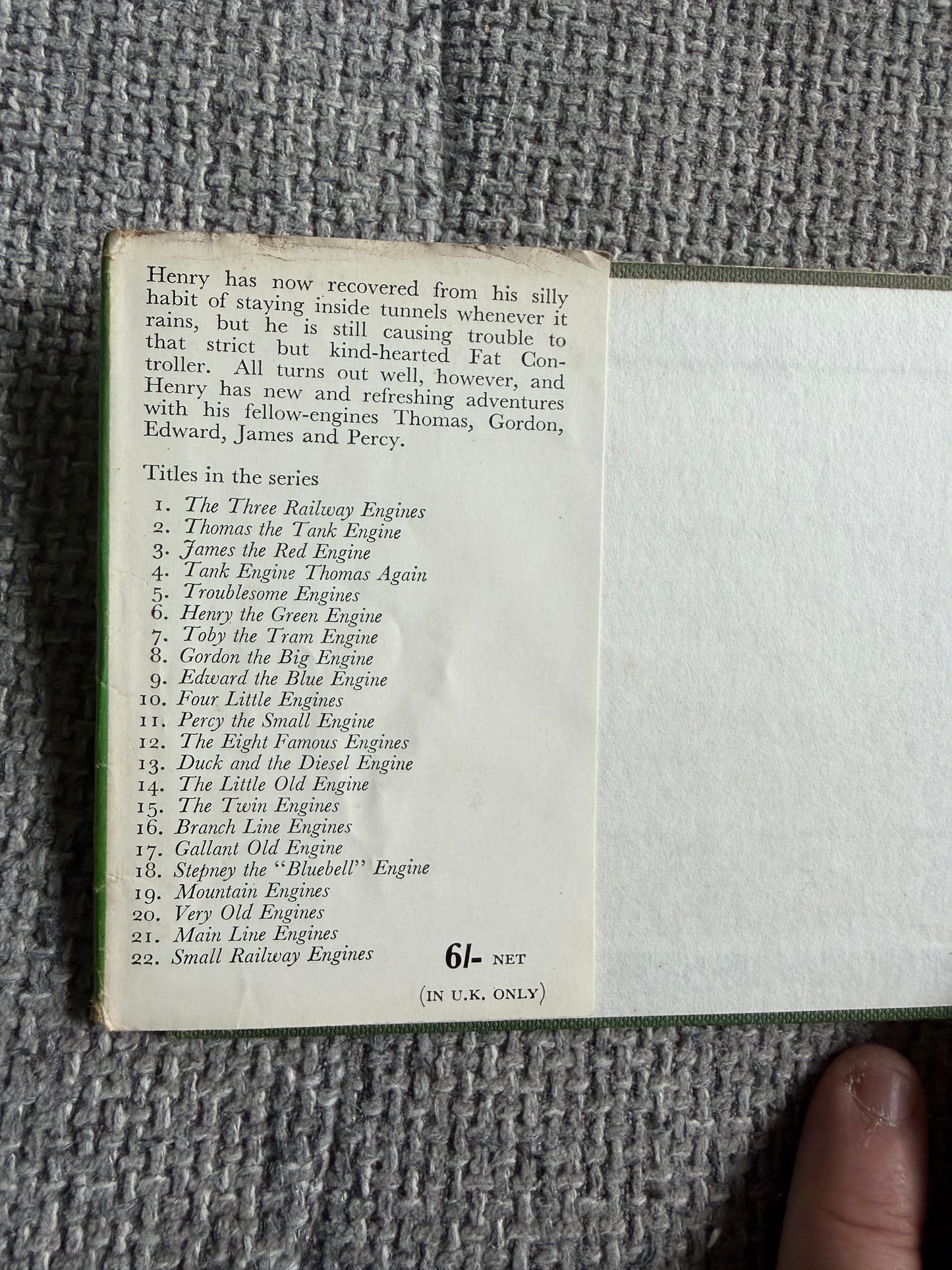 1967 Henry The Green Engine(No 6) - The Rev W. Awdry (C. Reginald Dalby) Kaye & Ward Ltd