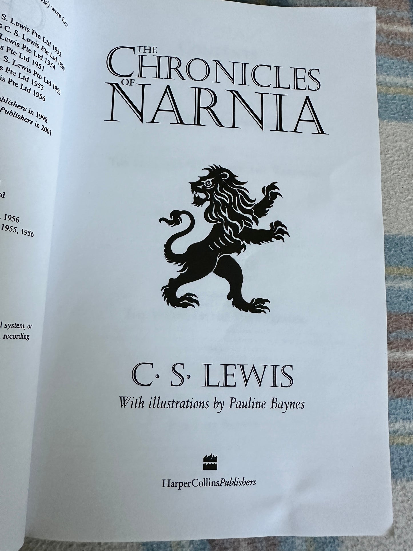 2001 The Chronicles Of Narnia - C. S. Lewis(Harper Collins)