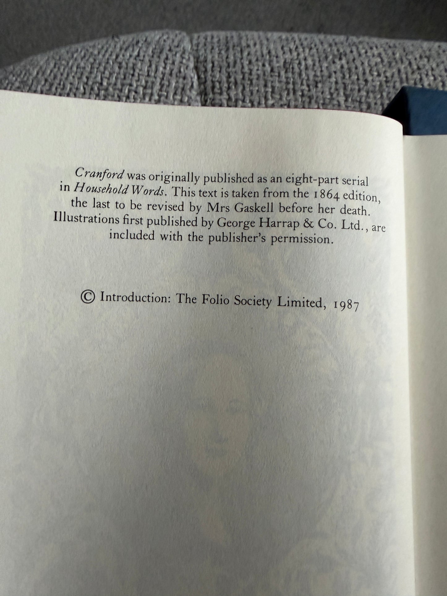 1990 Cranford - Mrs. Gaskell (Folio Society)