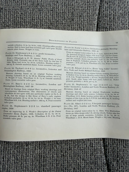 1962 The British Railway Locomotive 1803-1853 - G. F. Westcott (Her Majesty’s Stationery Office)
