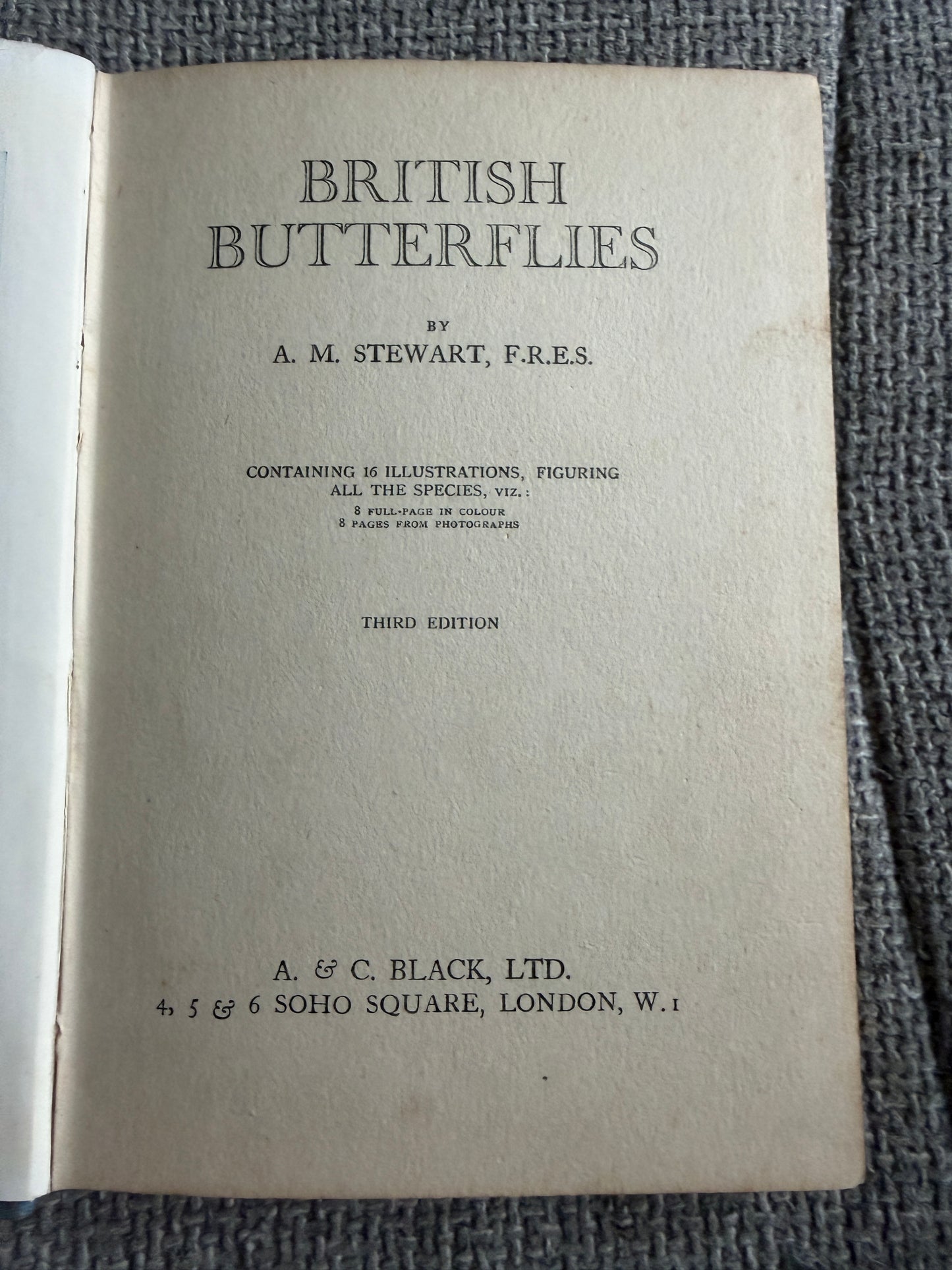 1941 British Butterflies - A. M. Stewart (A&C Black Ltd)