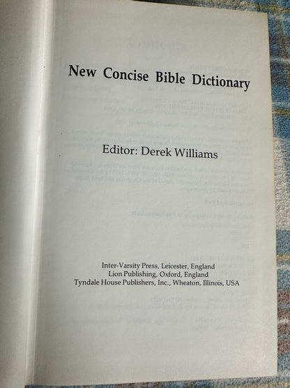 1989 New Concise Bible Dictionary - Inter-Varsity Press