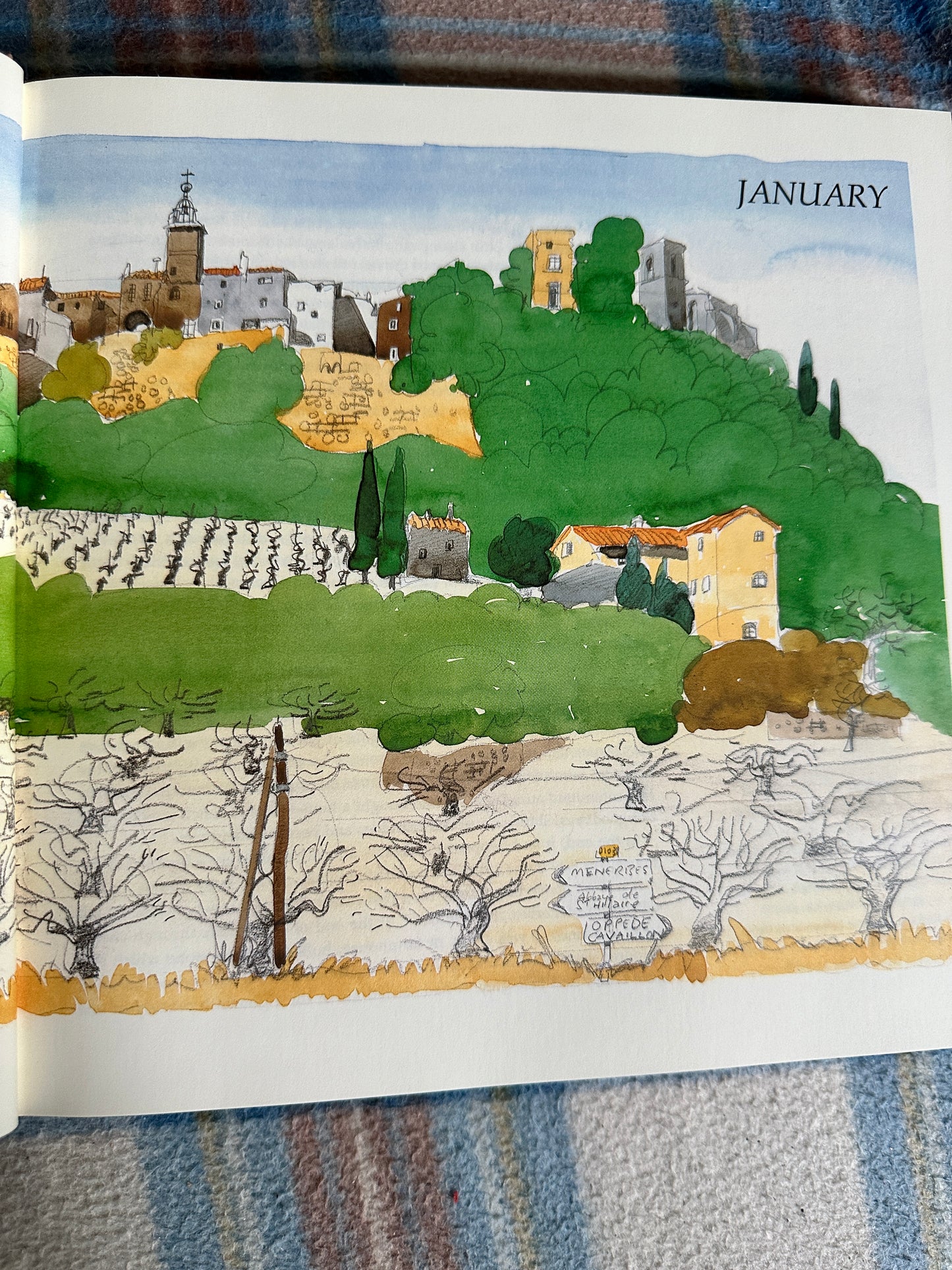 1992*1st* A Year In Provence - Peter Mayle (Paul Hogarth water colour illustration) Hamish Hamilton