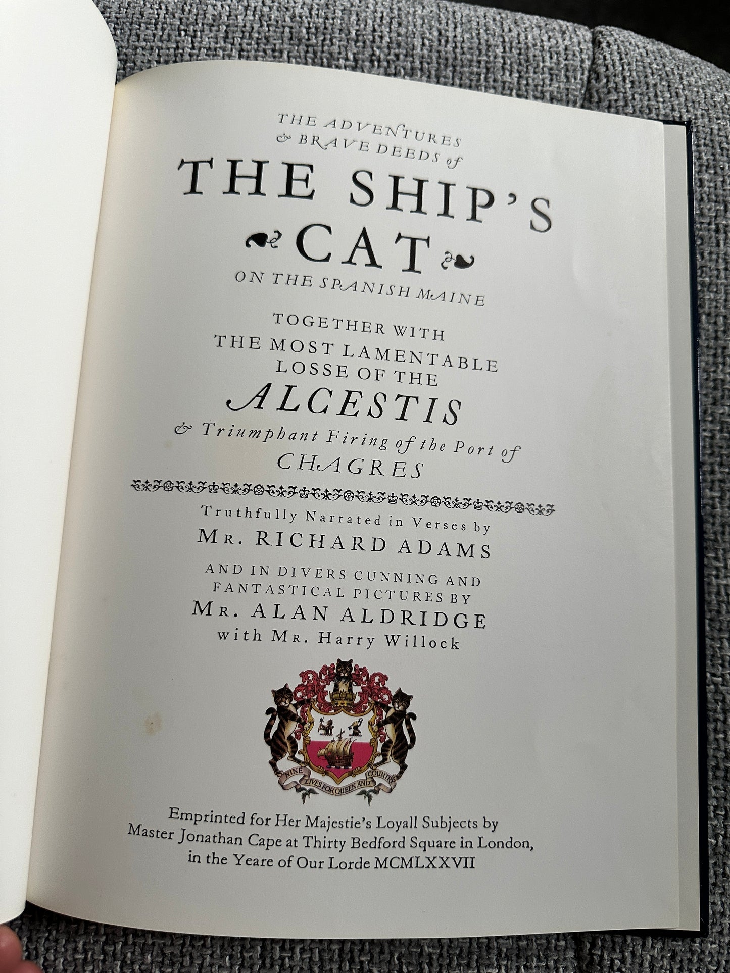 1977*1st* The Ship’s Cat - Richard Adams(Alan Aldridge Illust)Jonathan Cape