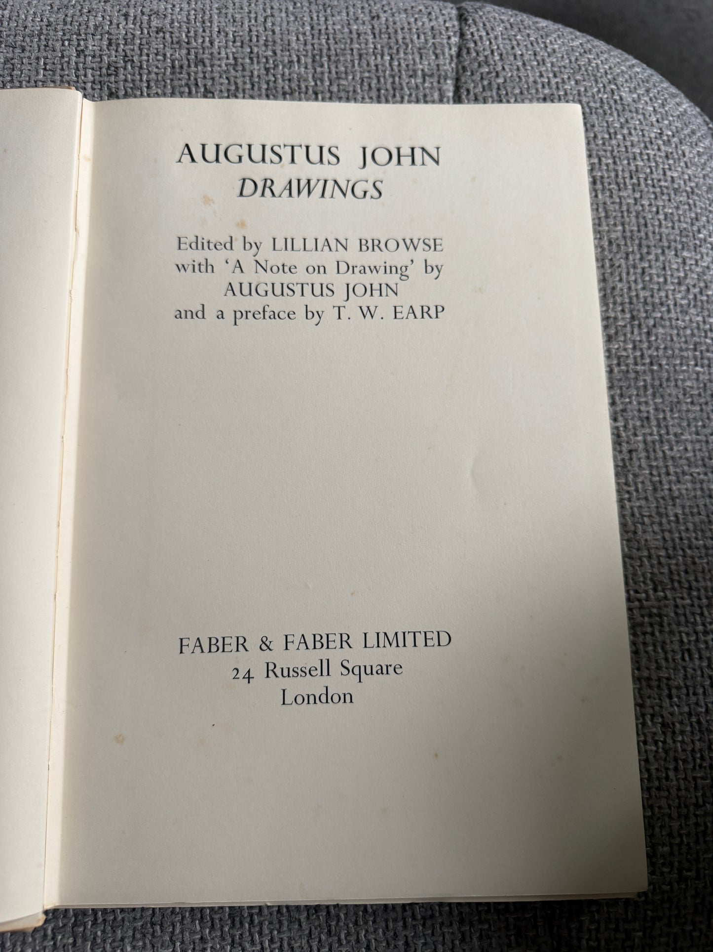 1941 Augustus John Drawings - Lillian Browse & T. W. Earp (Faber & Faber Ltd)