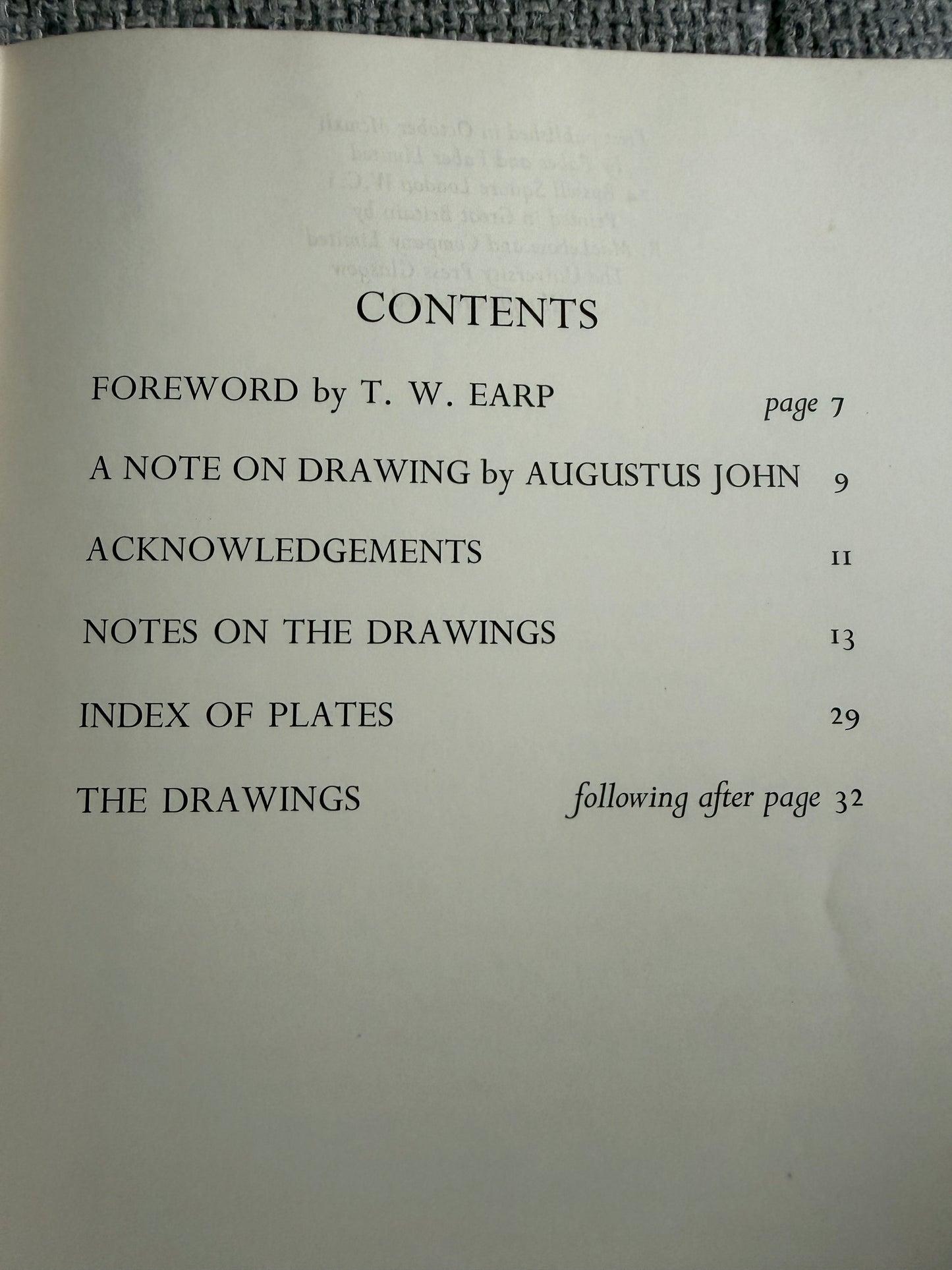 1941 Augustus John Drawings - Lillian Browse & T. W. Earp (Faber & Faber Ltd)