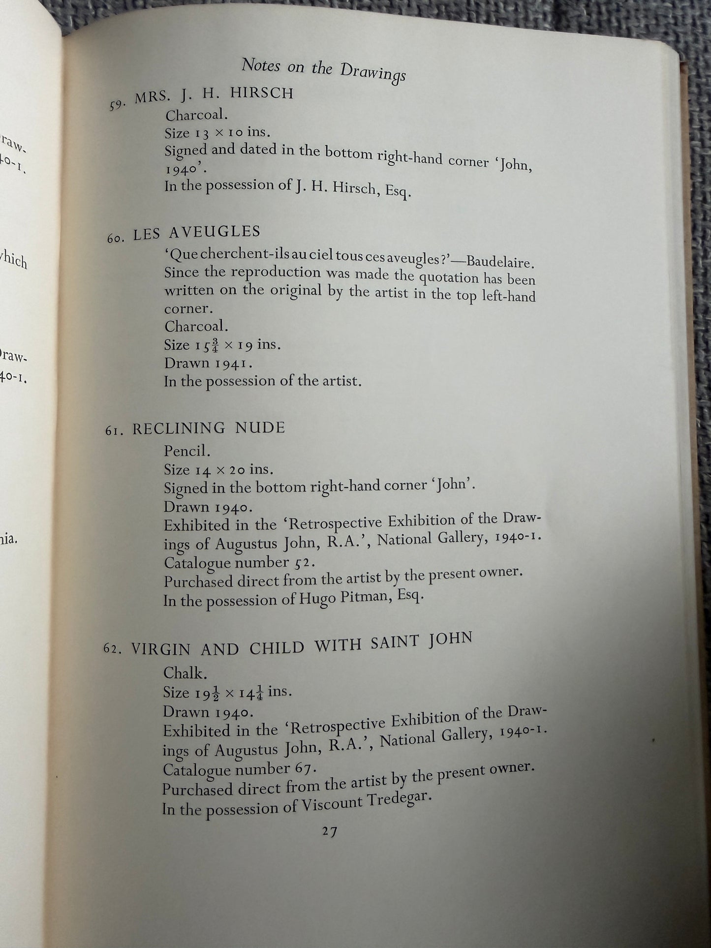 1941 Augustus John Drawings - Lillian Browse & T. W. Earp (Faber & Faber Ltd)