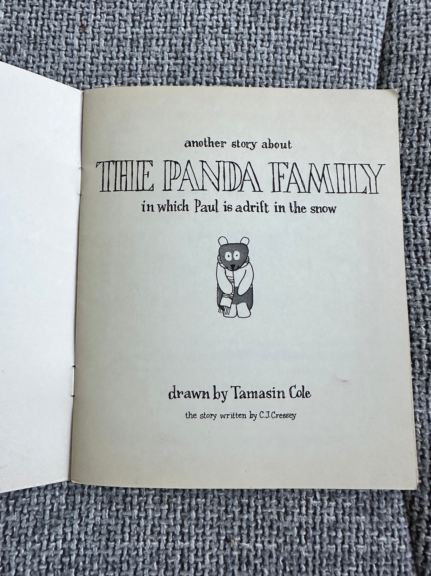 1970’s The Panda Family Paul Is Adrift In The Snow - C. J. Cressey(Tamasin Cole Illust) Printing Arts Ltd