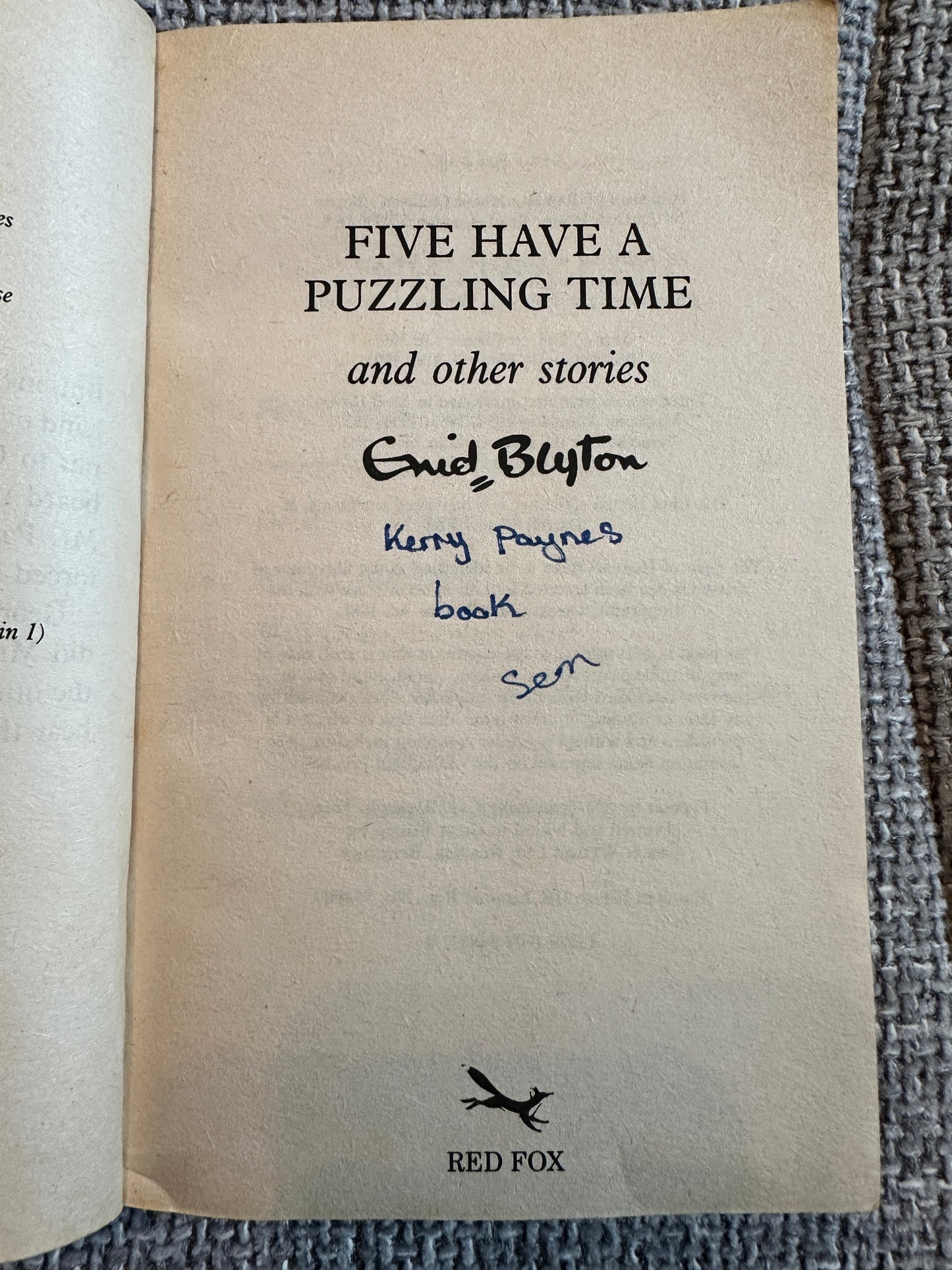 1995*1st* Famous Five Have Puzzling Time - Enid Blyton(Red Fox)