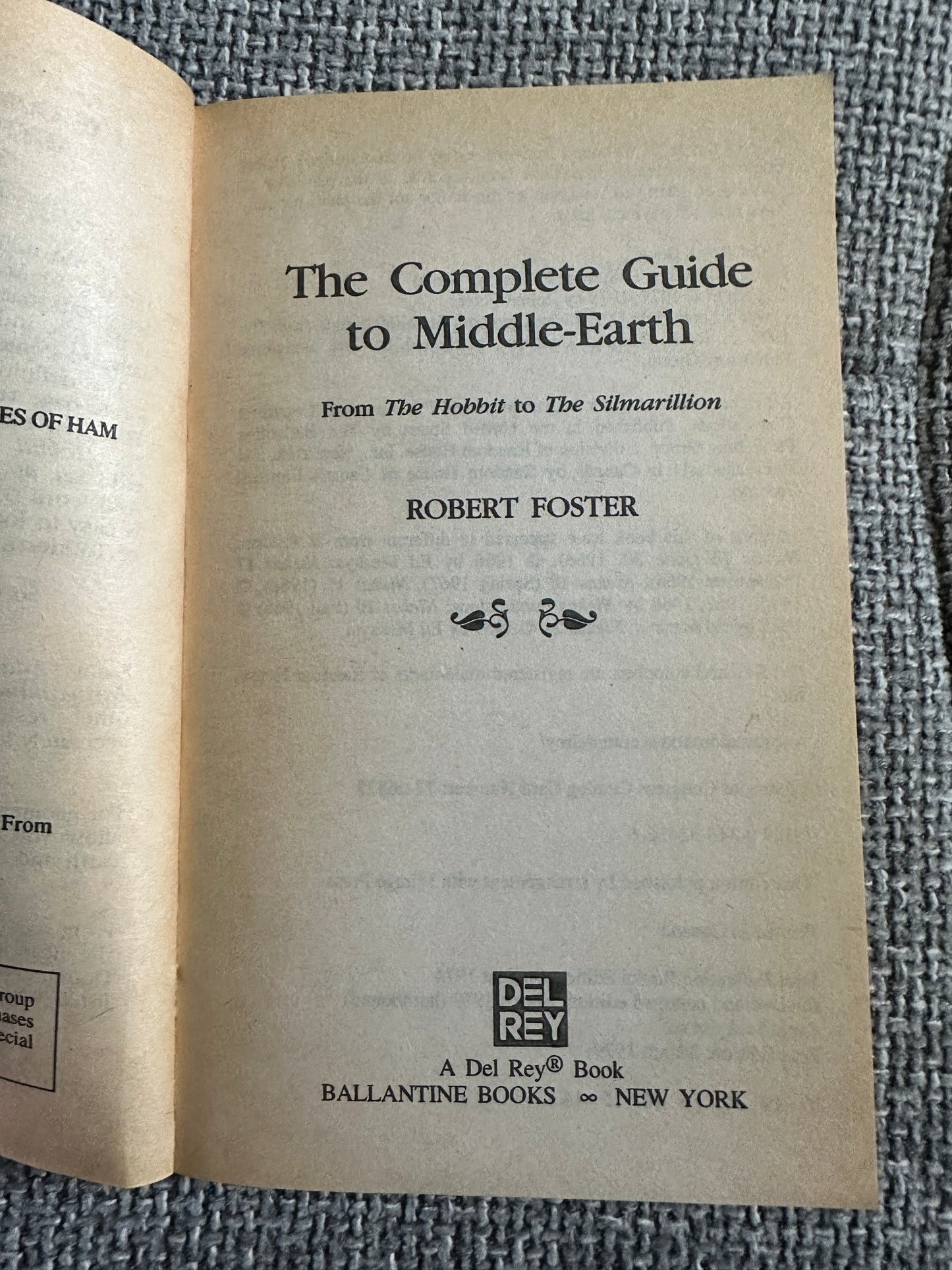 1979*1st* The Complete Guide To Middle Earth - Robert Foster(Del Ray Books New York)