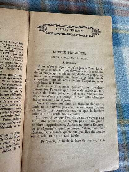 1930’s Lettres Persanes(Persian Letters) Montesquieu(Éditions Nilsson)