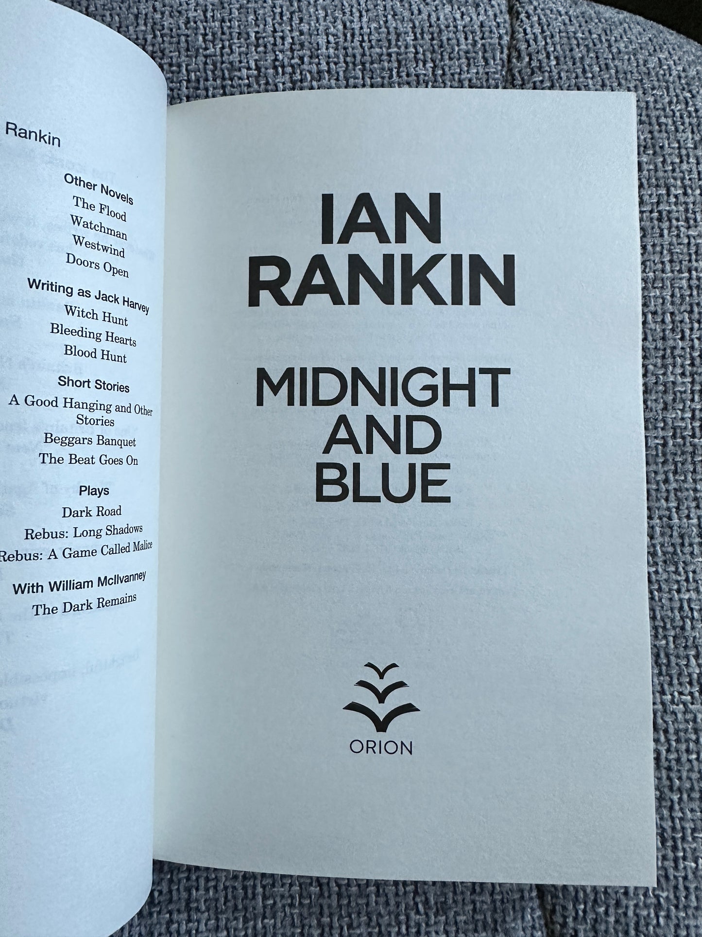 2024*1st* Midnight & Blue - Ian Rankin(Orion)