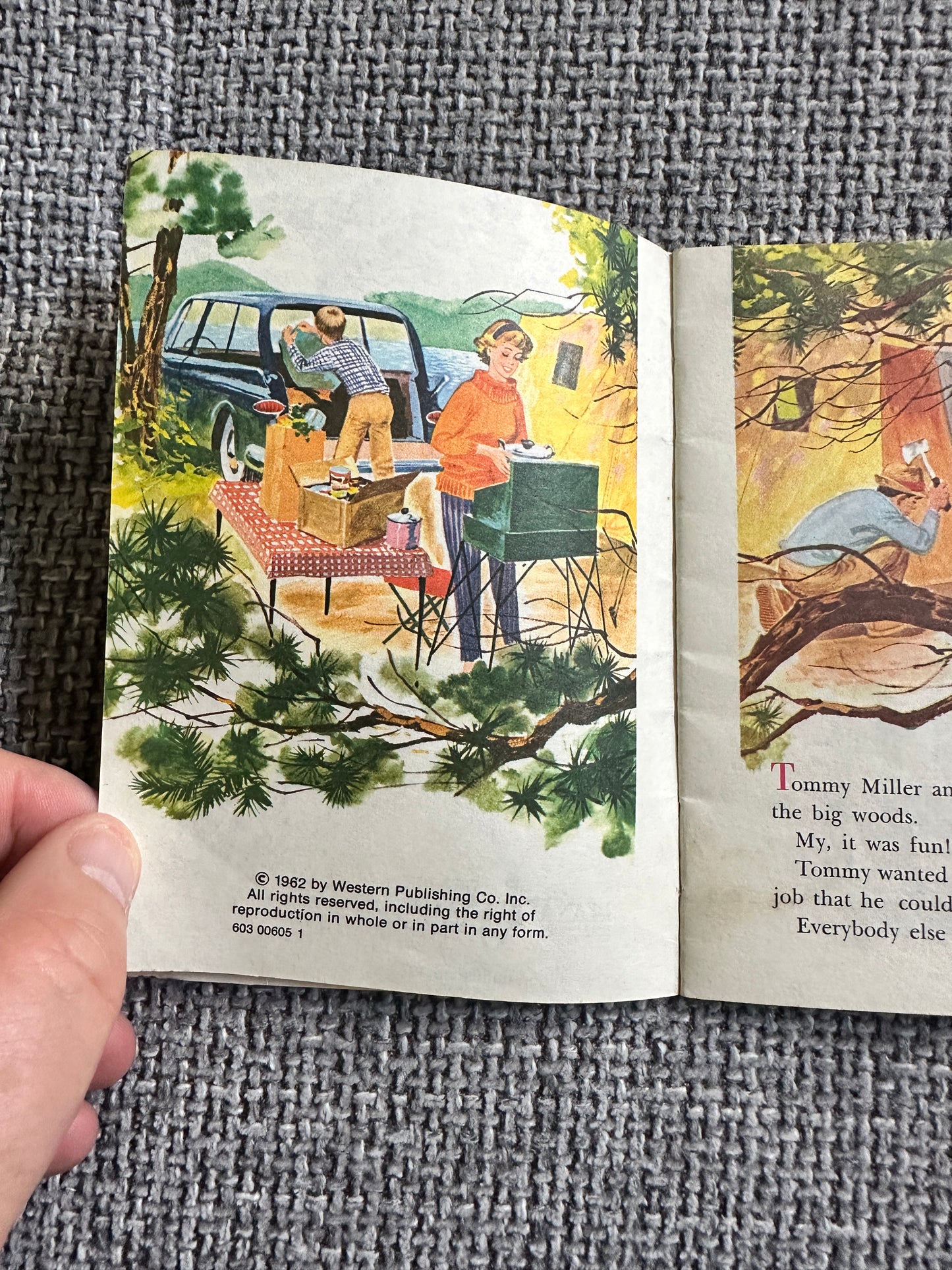 1972 Tommy’s Camping Adventure(Mini-Golden Book)Gladys Saxon(Mel Crawford Illust) Dean & Son Ltd