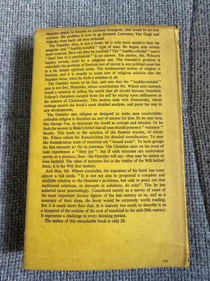 Colin Wilson – The Outsider (1956) – Victor Gollancz – Fifth Impression with Original Yellow Dust Jacket