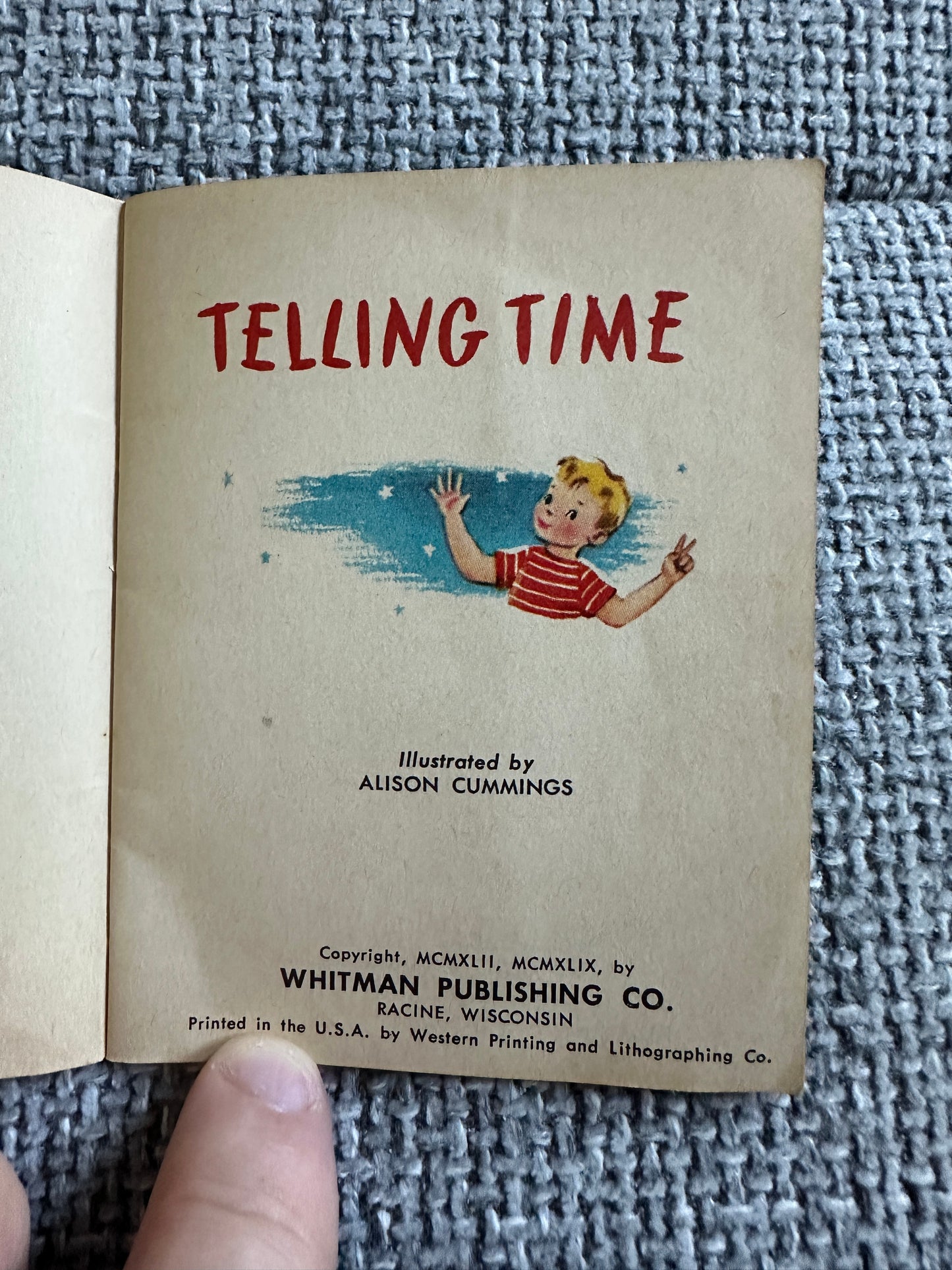 1949 Telling Time (Tiny Tales)- Alison Cummings(Whitman Publishing)