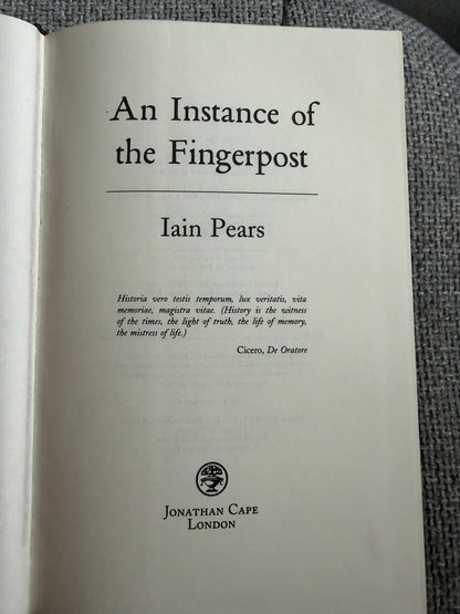 1997*1st* An Instance Of The Fingerpost - Iain Pears (Jonathan Cape)