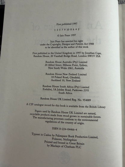 1997*1st* An Instance Of The Fingerpost - Iain Pears (Jonathan Cape)
