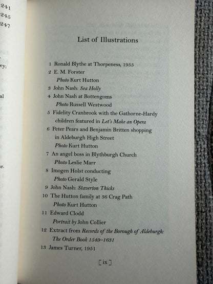 2014 The Time By The Sea Aldeburgh 1955-1958 - Ronald Blythe (Faber & Faber)