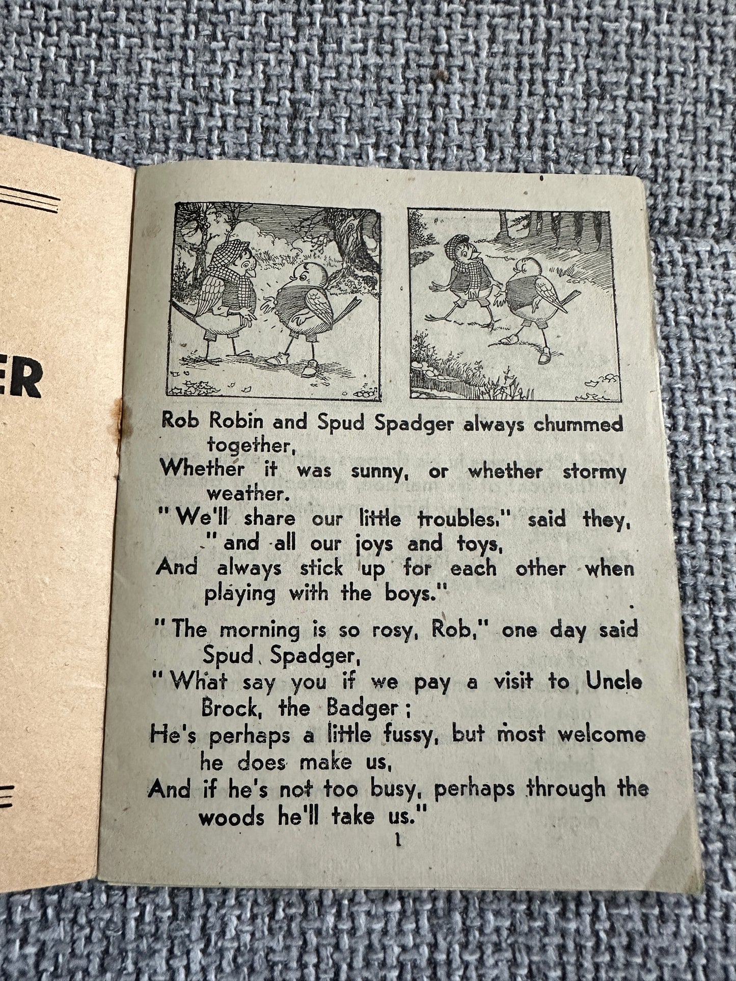 1946 The Tale Of Robin, Fox & Spadger Or It Isn’t Size That Counts - The Featherstone Press Ltd