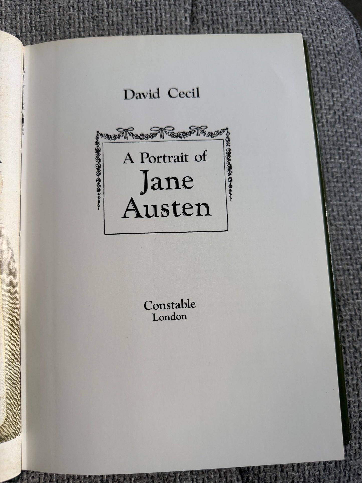 1978*1st* A Portrait Of Jane Austen - David Cecil (Constable)
