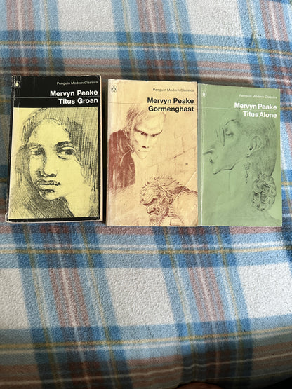 1979 - Gormenghast Trilogy(Titus Groan, Gormenghast & Titus Alone) Mervyn Peake(Illustration by the author) Penguin Books