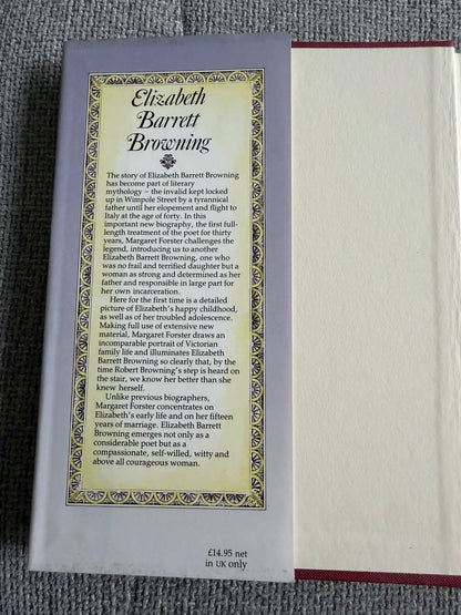 1988*1st* Elizabeth Barrett Browning - Margaret Forster (Chatto & Windus)