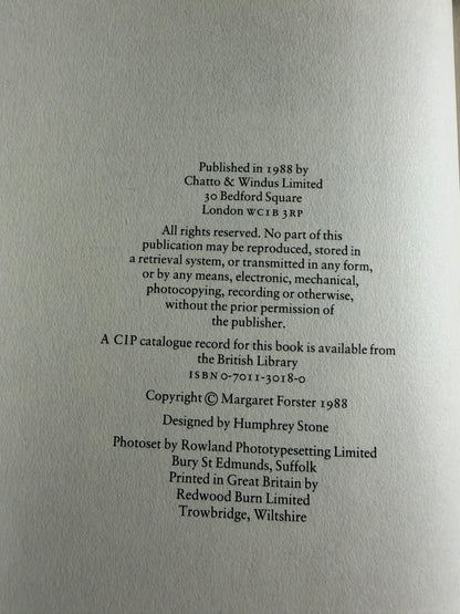 1988*1st* Elizabeth Barrett Browning - Margaret Forster (Chatto & Windus)