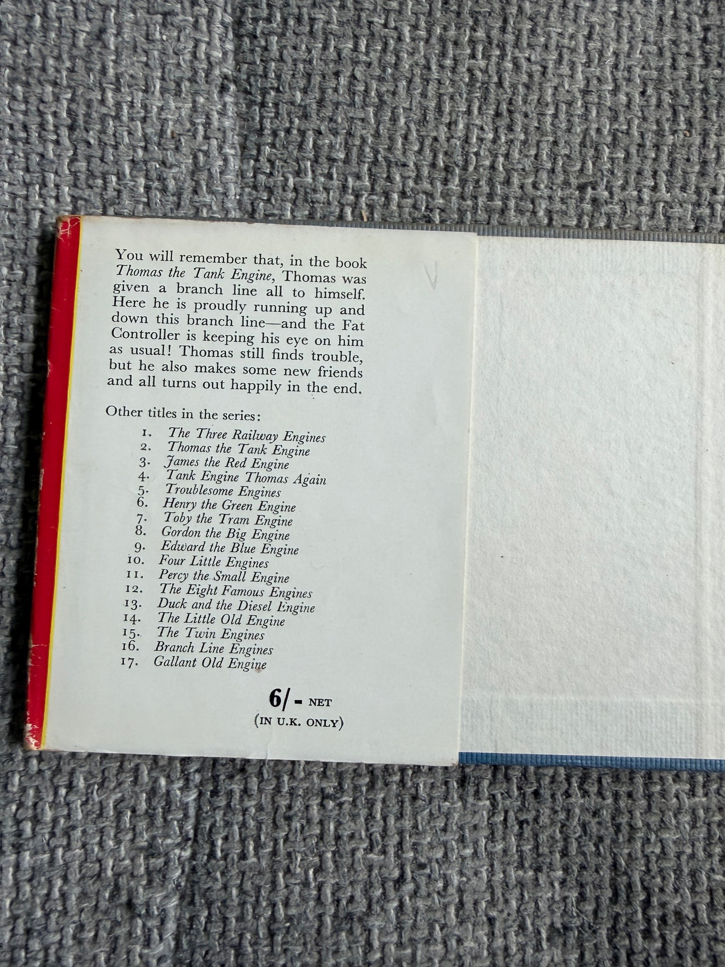 1966 Tank Engine Thomas Again (No4) The Rev. W. Awdry (C. Reginald Dalby illust) Kaye & Ward Ltd.