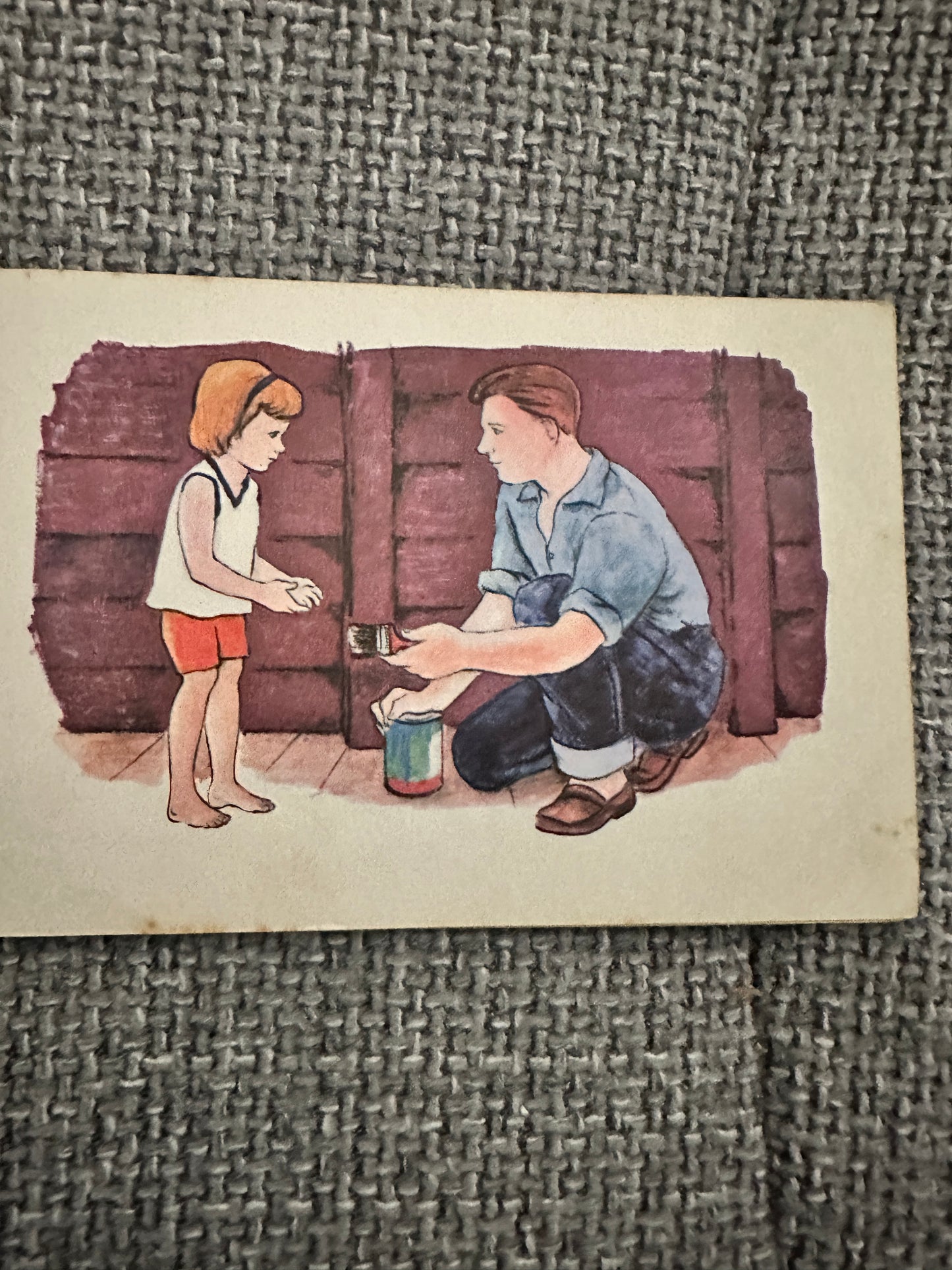 1960’s Ready To Read: Painting The Shed(Mary Roberts Illust) Dept For Education New Zealand