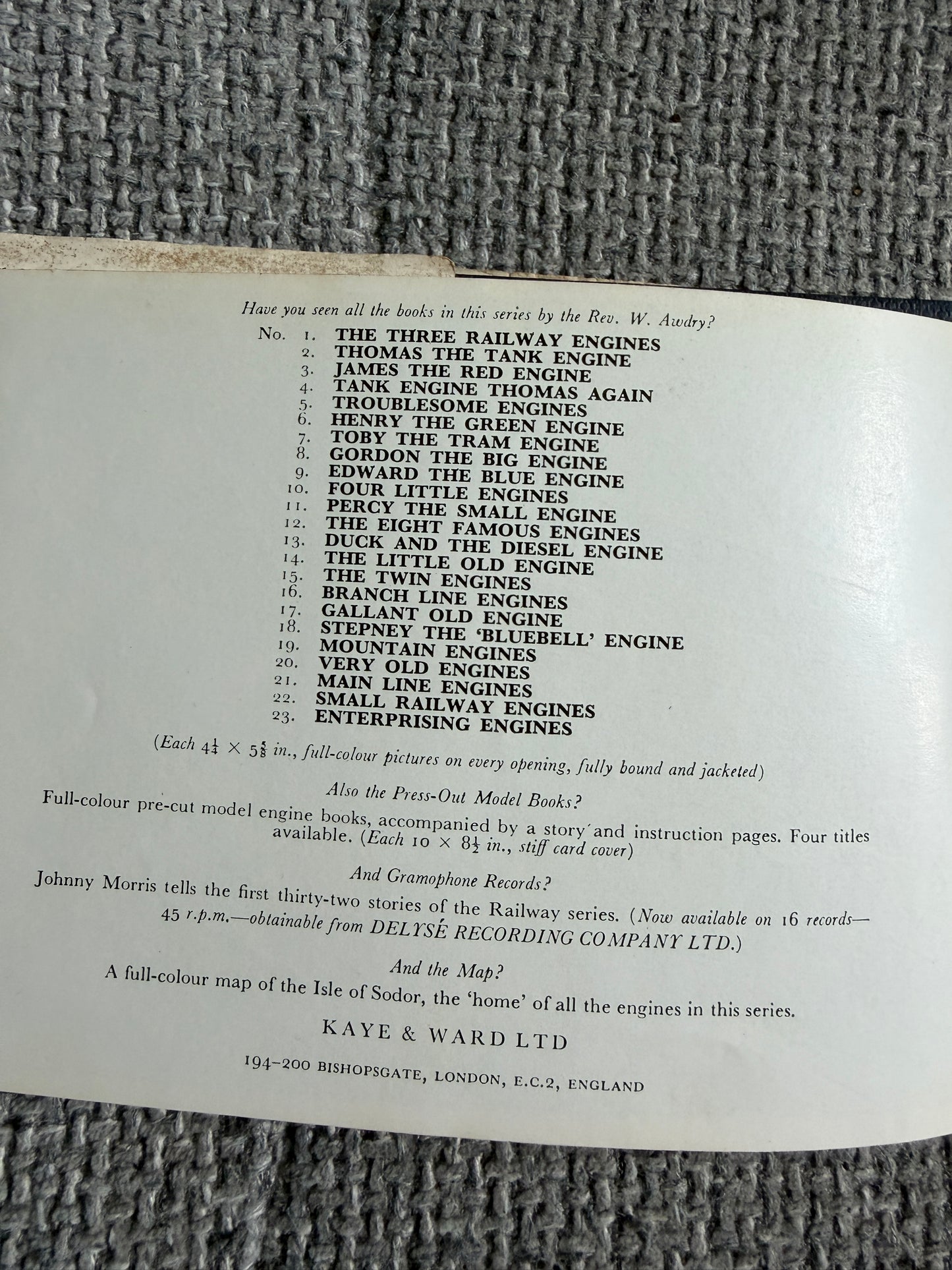 1968*1st* Enterprising Engines - The Rev. W. Awdry (Gunvor & Peter Edwards illust) Kaye & Ward Ltd