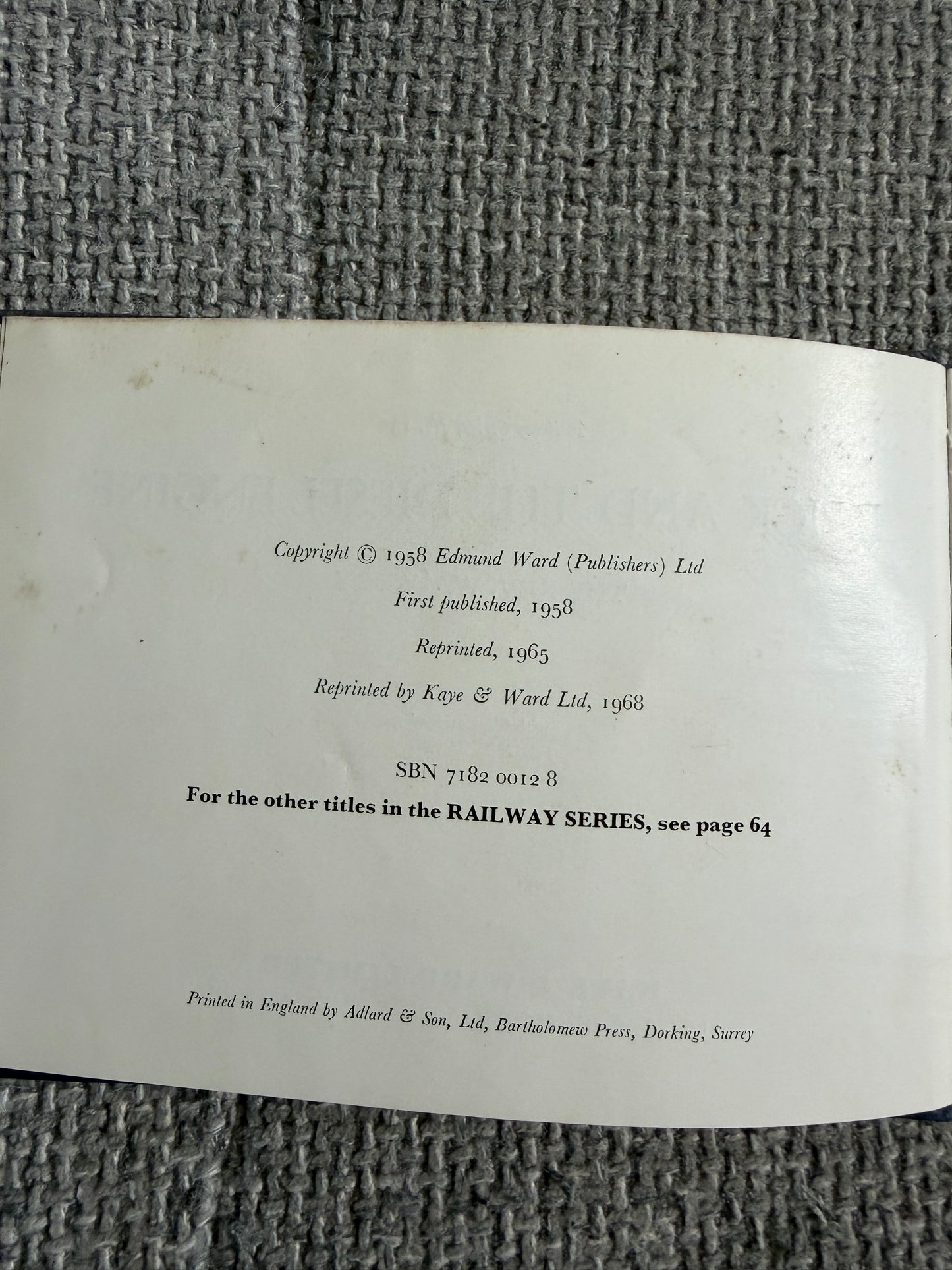 1968 Duck & The Diesel Engine(No13) The Rev. W. Awdry (John T. Kenney illust) Kaye & Ward Ltd