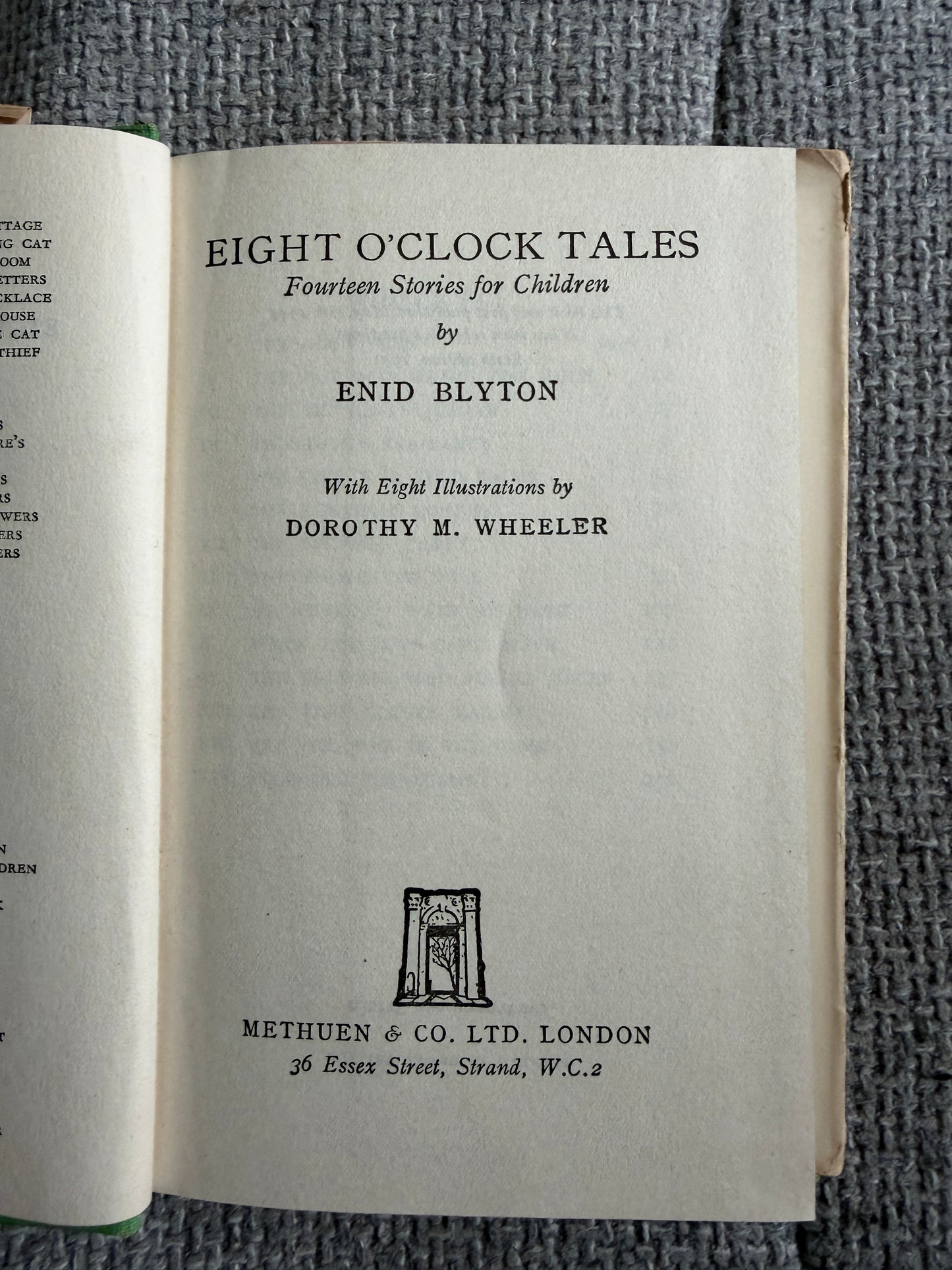 1951 Eight O’Clock Tales - Enid Blyton (Dorothy M. Wheeler illust) Methuen & Co Ltd