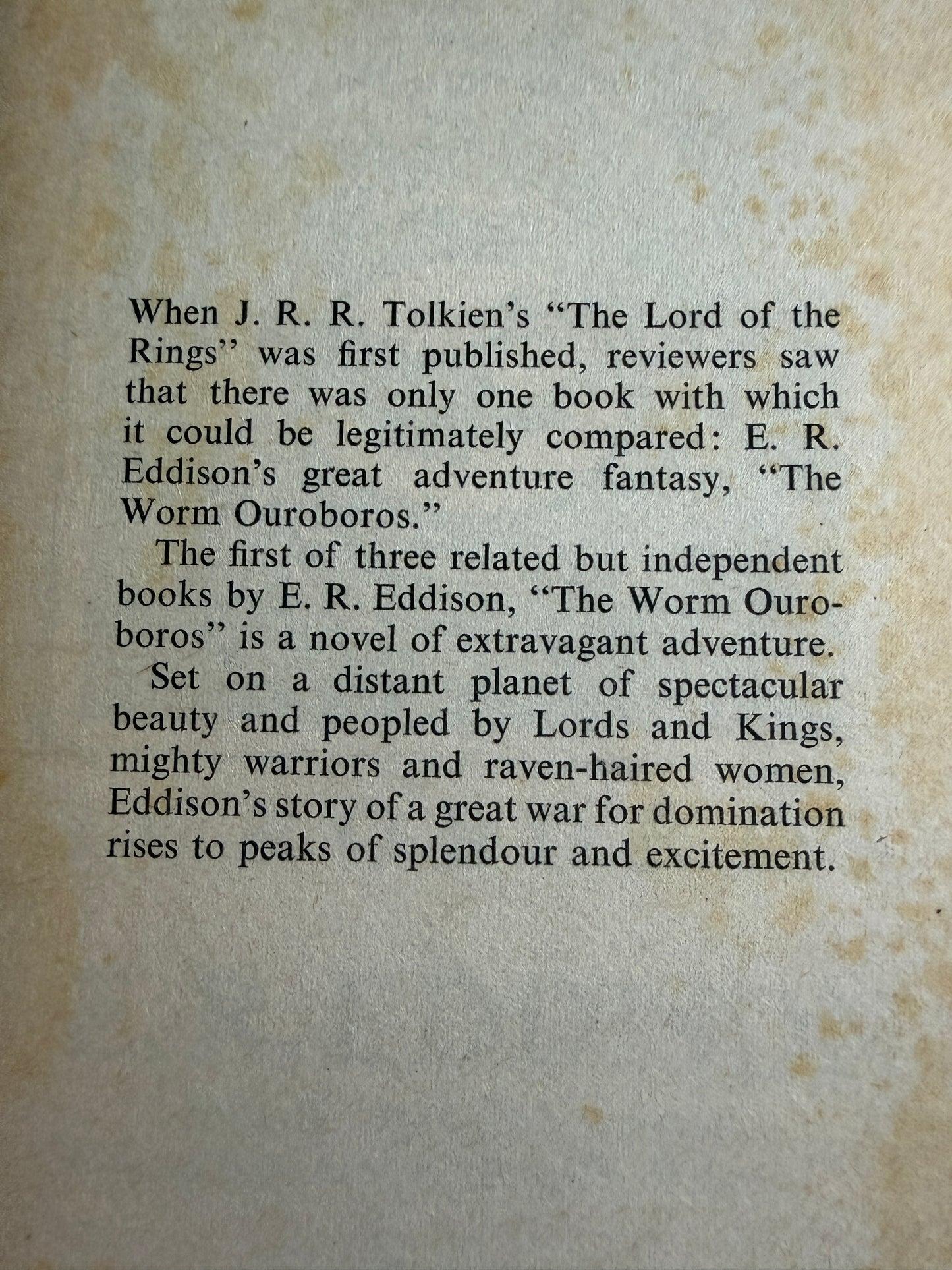 1973 The Worm Ouroboros - E. R. Eddison (Pan Books)