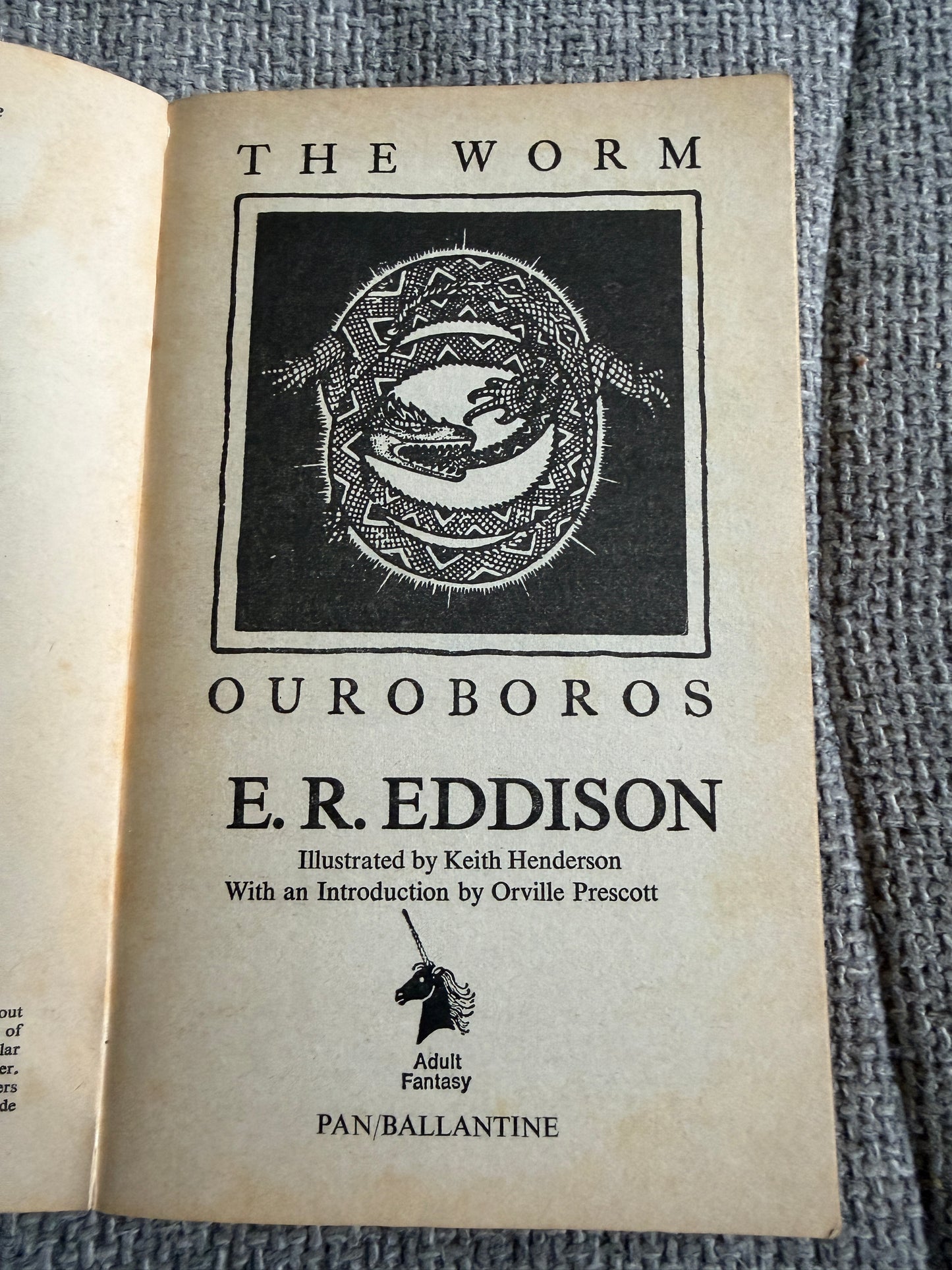 1973 The Worm Ouroboros - E. R. Eddison (Pan Books)