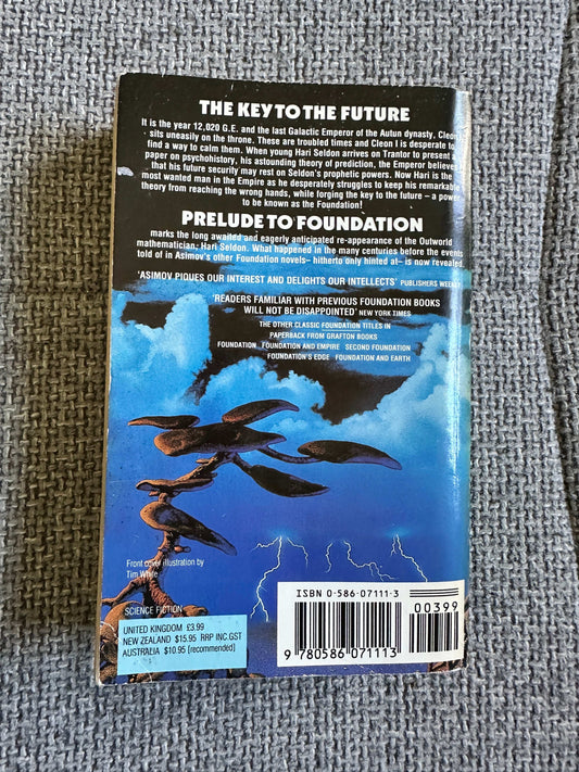 1988 Prelude To Foundation - Isaac Asimov (Grafton Books) - Honeyburn Books (UK)